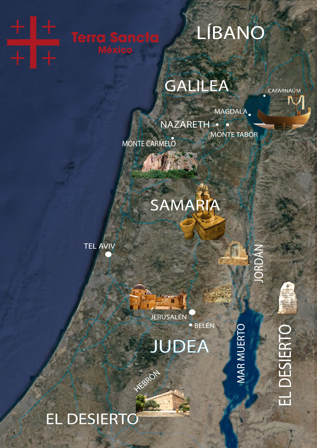 Mapa de Tierra Santa | Terra Sancta | Magdala
